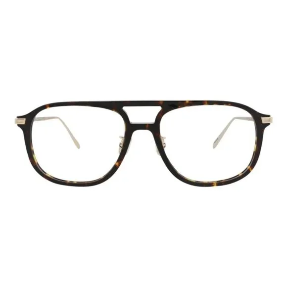 Berluti Mens Aviator Havana Silver Transparent Fashion Designer Eyewear